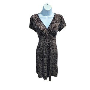 Pure Zone Maternity Brown Print Stretch Dress Size M